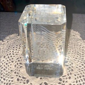 Vintage Etched Glass Menagerie Memorial 9.11.2001